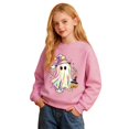 thumbnail image 4 of Gyexs Little Girls Halloween Sweatshirts Crewneck Pullover, Oversized Casual Cute, Trick or Treat Apparel, 4 of 7