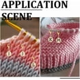 thumbnail image 4 of Gold 1 Box 26Pcs Letter Stitch Markers Crochet Marker Charms Black Golden Metal Enamel Words A to Z Lobster Clasp Knitting Charms for Jewelry Making Charm Crafts Sewing Weave Supplies Women Adult, 4 of 6