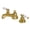 Brushed Brass, variant on Kingston Brass KS4460BPL Bel-Air Widespread Bathroom Faucet with Brass Pop-Up, Matte Black