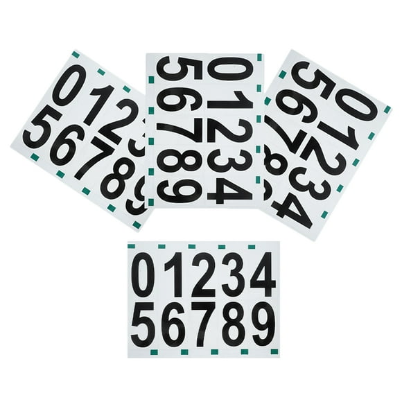OULII Reflective Black House Number Stickers Self Adhesive for Outdoor Mailbox and Address Signs