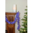 thumbnail image 3 of Northlight 600" Festive Wide Cut Hanukkah Garland - Blue/White, 3 of 3