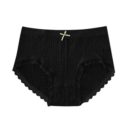 Panty Packs Women Cotton Brief Underwear for Women  Women s Lace Abdomen Mid-rise Waist And Hip Lift Comfortable Body Breathable Underwear Briefs