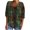 Green, variant on LEAVINGSUO Womens Round Neck T Shirts,Fashion Women Casual T-Shirt Vintage Ethnic Print 3/4 Sleeve Pullover Blouse Tops Gray S
