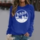 thumbnail image 2 of Gibobby Chaqueta de vestir Mujeres Sudadera Feliz Navidad Collar Rojoondo fácil Impresión de manga larga Top Pullover (Azul, L), 2 of 5