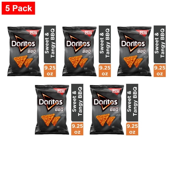 Doritos Sweet and Tangy BBQ Flavored Tortilla Chips 9.25 oz - 5 Pack