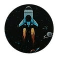 thumbnail image 4 of Rocket Round Fitted Tablecloth, Earth Astronaut Cartoon Elastic Tablecloth for Round Tables, 4 of 8