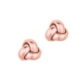 thumbnail image 4 of Jewelstop 14K Real Pink Rose Gold Love Knot Earrings, 4 of 5