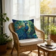 thumbnail image 4 of Fasiaou 2D Peacock Embroidered-Style Cushion Cover with Vintage Three-Dimensional Print for Sofa and Home Decorative Pillow,D, 4 of 6