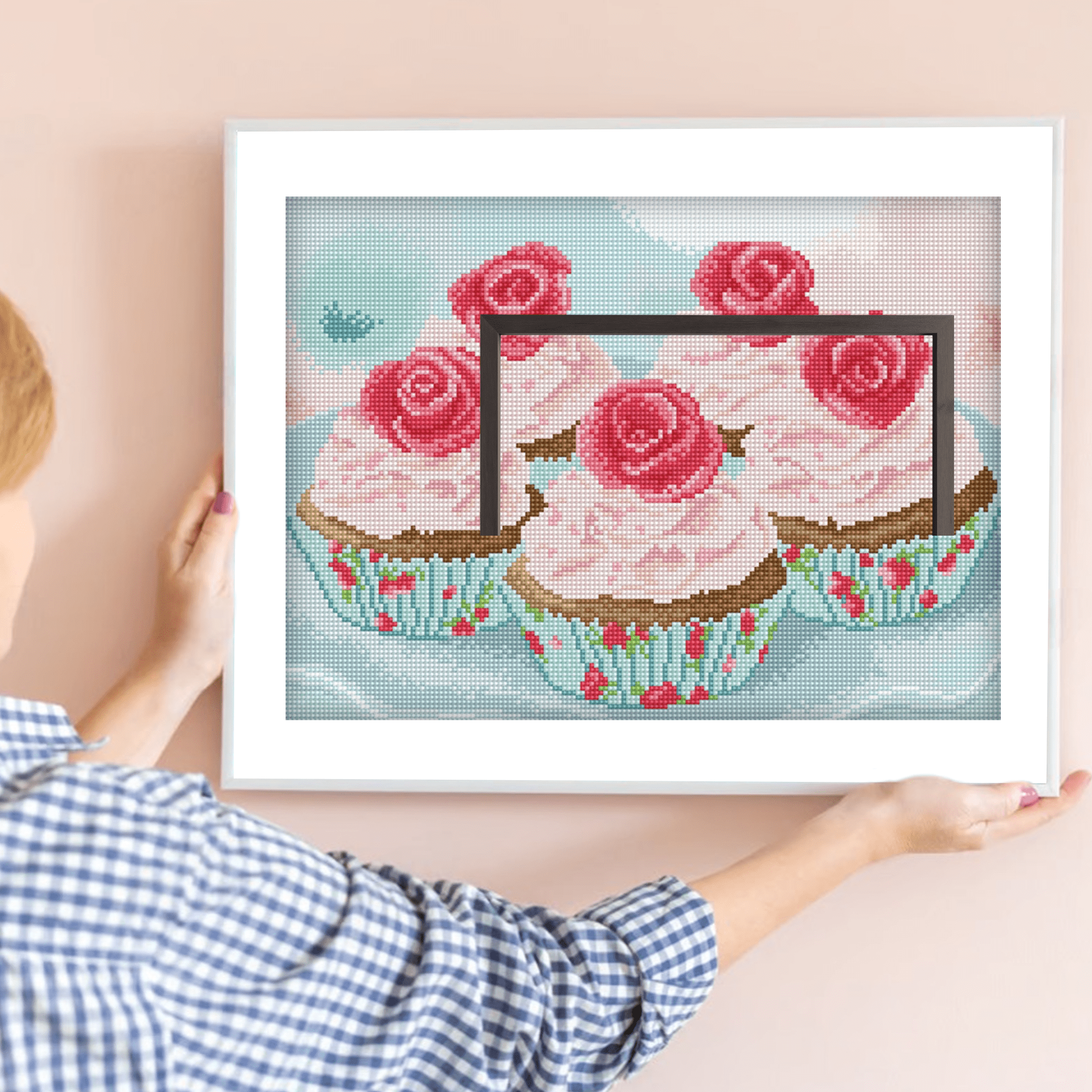 Diamond Dotz Party Time Cupcake Diamond Painting Kits for Adults - Diamond Art Kits a Relaxing Creative Craft Kit with Dotz Gems 16.9"x12.2"