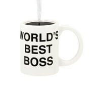 Hallmark The Office World's Best Boss Coffee Mug Christmas Ornament