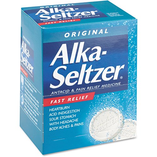 AlkaSeltzer Original Antacid & Pain Relief Medicine, 50 count