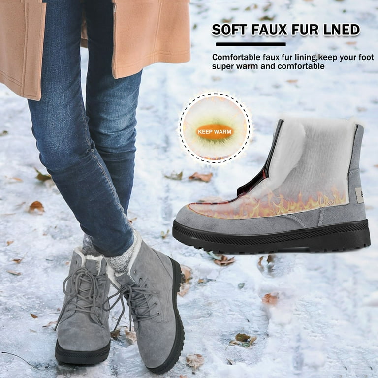 Ecetana Winter Snow Boots for Women Comfortable Outdoor Anti-Slip