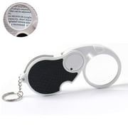 Zodaca Magnifying Glass Necklace, 5x Monocle Magnifier Jewelry with 36  Long Chain, Silver 