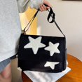 thumbnail image 5 of Cute Messenger Bag Star Grunge Bag Lightweight Crossbody Shoulder Bag (Black), 5 of 7