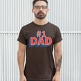 thumbnail image 3 of Tee Hunt Number 1 Dad T-Shirt Father's Day Daddy Fatherhood Best Dad Men's Novelty Shirt, Brown, Small, 3 of 5
