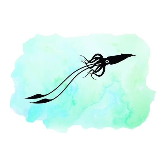 Animal Wall Decals for Children Bedroom - Just A Girl Who Loves Squids Squid DIY & Creativity Boy Girl Bedroom Wall Sticker - Size: 10 In x 7 In