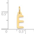 thumbnail image 4 of 14k Or Jaune Petit Bloc Lettre E Pendentif Initial, 4 of 4