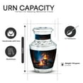 thumbnail image 3 of Yatskia Night Campfire Decorative Large Funeral Burial Urn for Ashes Adult Mother and Father, Little Cremation Urns for Human Ashes Adult Female, (Tasty 10 Inch and 3 Inch), 3 of 8