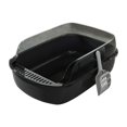thumbnail image 4 of Caja de Arena para Gatos, Parte Superior Abierta, Bandeja para Cama de Gato, Protector de Dispersión Resistente a Las Manchas Extraíble, Caja de Arena Negro Salvador Bandeja de arena para gatos, 4 of 10