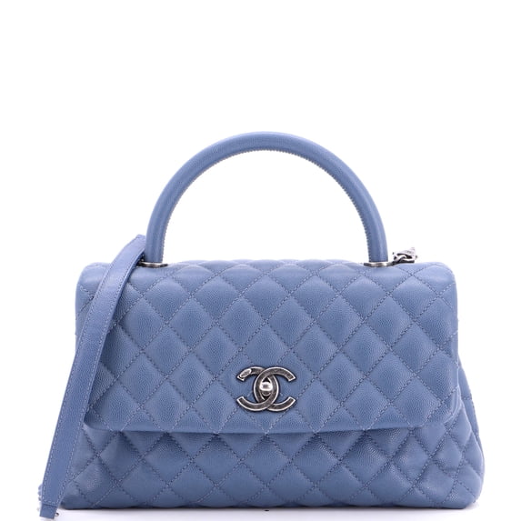 Pre-Owned Coco Top Handle Bag Quilted Caviar Small By Rebag