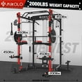 Mikolo Smith Machine Home Gym, 2000lbs Squat Rack with LATPull Down