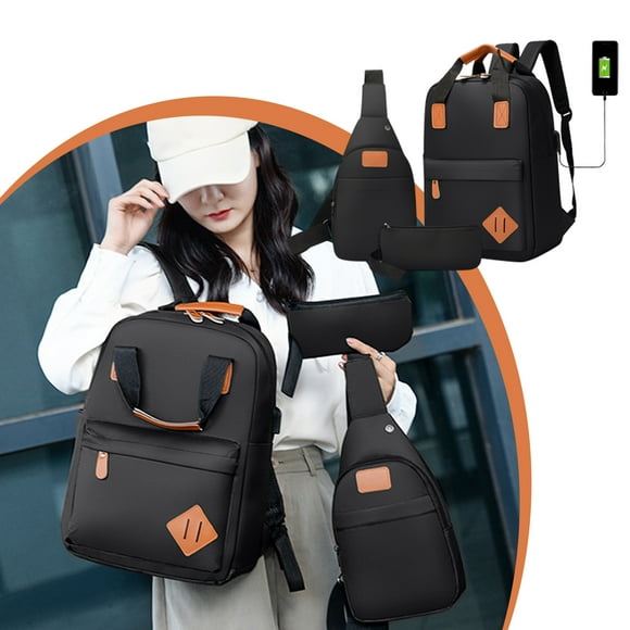 shyuyusa Travel Laptop Backpack, Large Women's Men's Travel Backpack, Business Carry On Backpack With Crossbody And Coin Purse, College Bag Three Piece