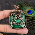 thumbnail image 2 of Natural Malachite Gemstone Handmade Copper Wire Wrap Gift Pendant 2.80, 2 of 4