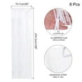 thumbnail image 2 of Uxcell 6 Pack 29x108 Inch White Metallic Foil Fringe Tinsel Table Skirts for Rectangle Tables for Party Decoration, 2 of 4