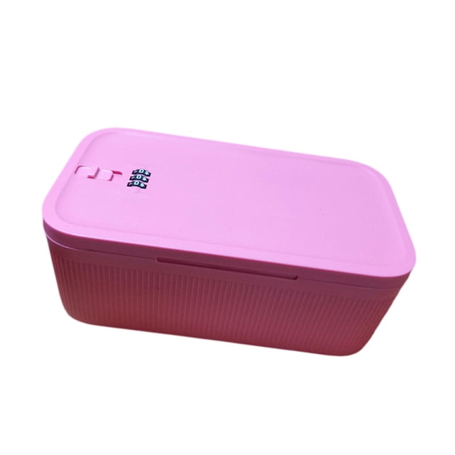 veasfak Lockable Storage Box Phone Lock Box Modern Password Storage Box Phone Locker for Pink