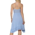 thumbnail image 2 of Women's Summer Floral Crochet Lace Adjustable Straps Smocked Ruffle Hem Midi Beach Dress, 2 of 6