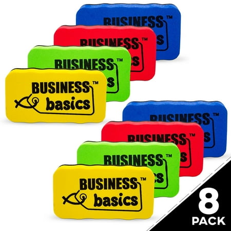 Best Rite Magnetic Whiteboard - Best Magnetic Dry Erase Whiteboard Eraser 8 Pack Set For Dry Erase Pens and Markers