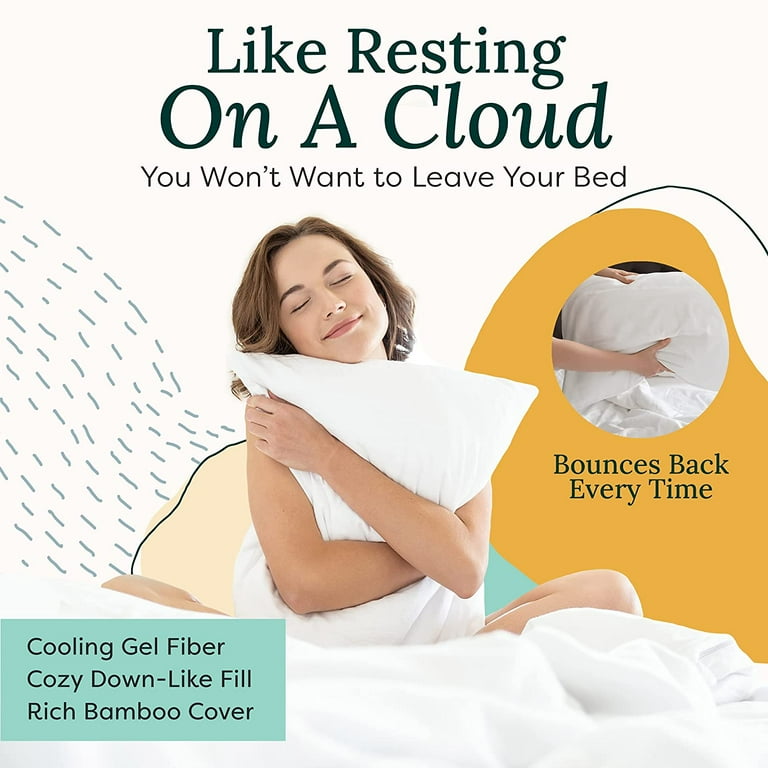 Zen Bamboo Gel Extra Soft King Pillows, Viscose From Bamboo Cover