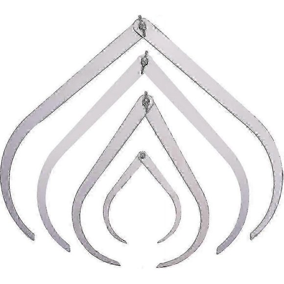 Elite 4pcs Bent-leg Stainless Steel Caliper Clay Sculpture Ceramic Pottery Measuring Tools