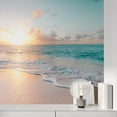 thumbnail image 2 of Idea4wall 2pcs Mural Romantic Beach Sea Wave Stick Wallpaper Removable Wall Murals Large Wall Stickers for Home Decoration, 48"x48", 2 of 5