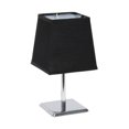 thumbnail image 1 of Simple Designs Mini lampe de table chromée avec abat-jour carré en tissu Empire, 1 of 9