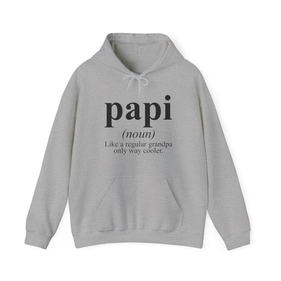 Papi Grandpa Fathers Day Definition Hoodie, Gifts, Hooded Sweatshirt