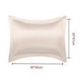 thumbnail image 2 of PiccoCasa 2Pcs Satin Pillowcases Soft Envelope Pillow Shams, Light Tan King(20"x36"), 2 of 6
