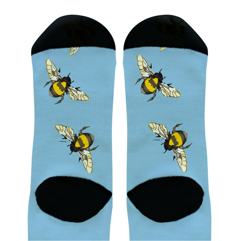 ThisWear Bumble Bee Present Honey Bee Socks Cute Bee Novelty Gifts Bumble  Bee Gifts 1-Pair Novelty Crew Socks 