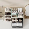thumbnail image 3 of Caja de Almacenamiento de Maquillaje Estilo Cajón Organizador de Dormitorio Cosméticos de Plástico Cuidado de la Piel Tocador Contenedor de Artículos Varios de Escritorio, 3 of 6