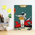 thumbnail image 6 of FMSHPON Astronaut Hitchhiker Clipboard Hardboard Wood Nursing Clip Board and Pull for Standard A4 Letter 13x9 inches, 6 of 8