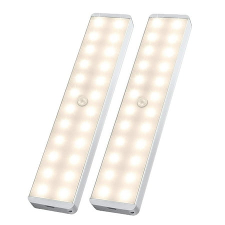 

2-Pack Wireless LED Closet Light Rechargeable Motion Sensor Version with Dimmer 24 LED Night Light Bar You Can Stick It Anywhere Under Cabinet for Stairs Closet Kitchen
