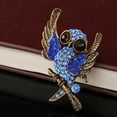 thumbnail image 5 of Nuevo Broche amuleto de cristal con esmalte azul, bonito búho, Animal, regalo oso de fresa Electrónica, 5 of 5