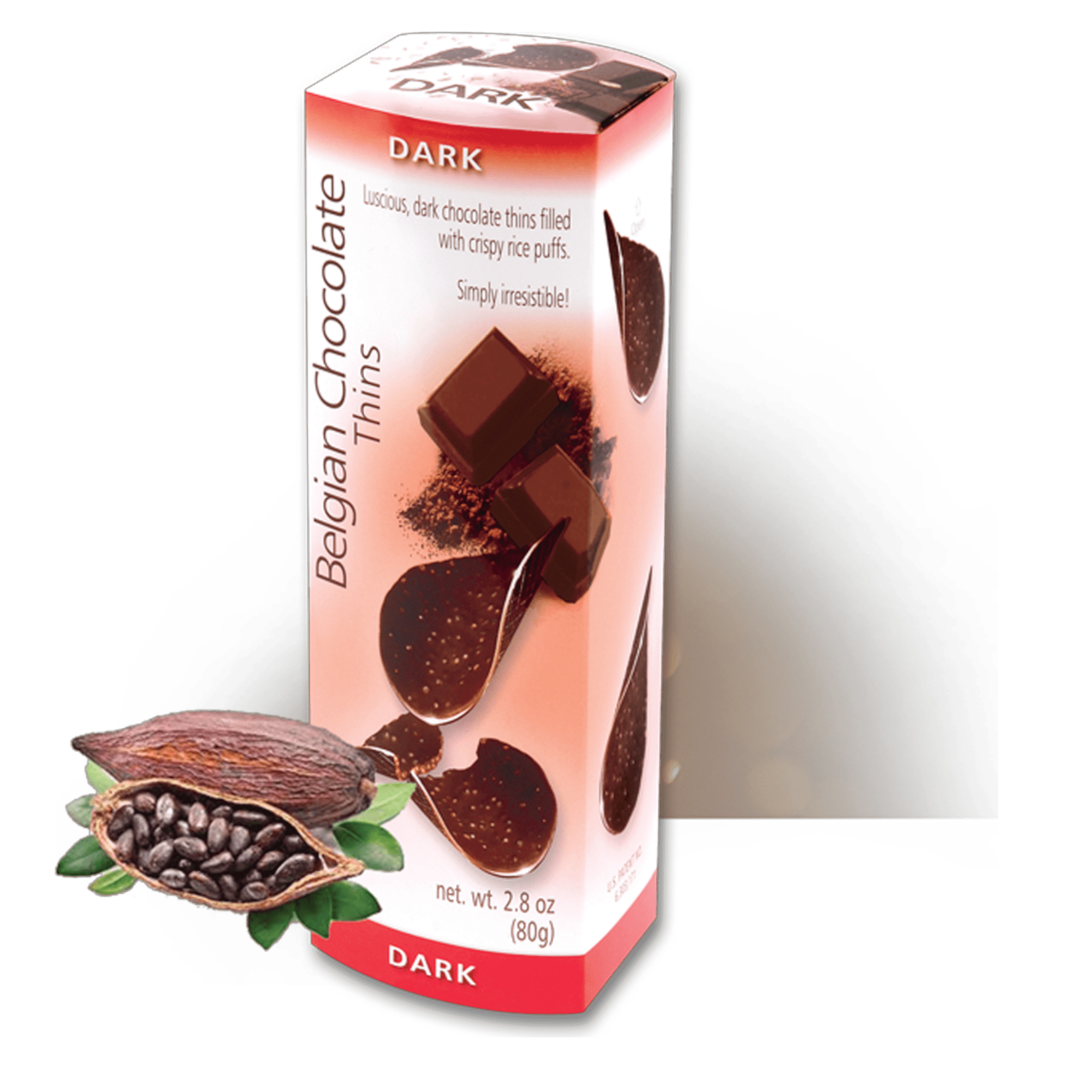 Royal Belgian Chocolate Thins Intense Dark 4.4oz NEW -2 Pack