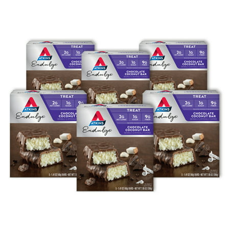 Atkins Endulge Chocolate Coconut Bar, 1.4oz, 30 Ct (Treat) - Walmart.com