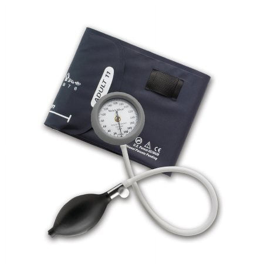 Durashock Bronze Series Aneroid Sphygmomanometer, Hand Held 1 Tube Adult Arm, Two-tone Gray, Each