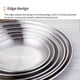 thumbnail image 4 of Advancent Vajilla de acero inoxidable para acampar, de cena, soporte para contenedor de alimentos, bandeja redonda, para desorden, accesorios carpas Numero 3 Advancent OD009364-03, 4 of 6