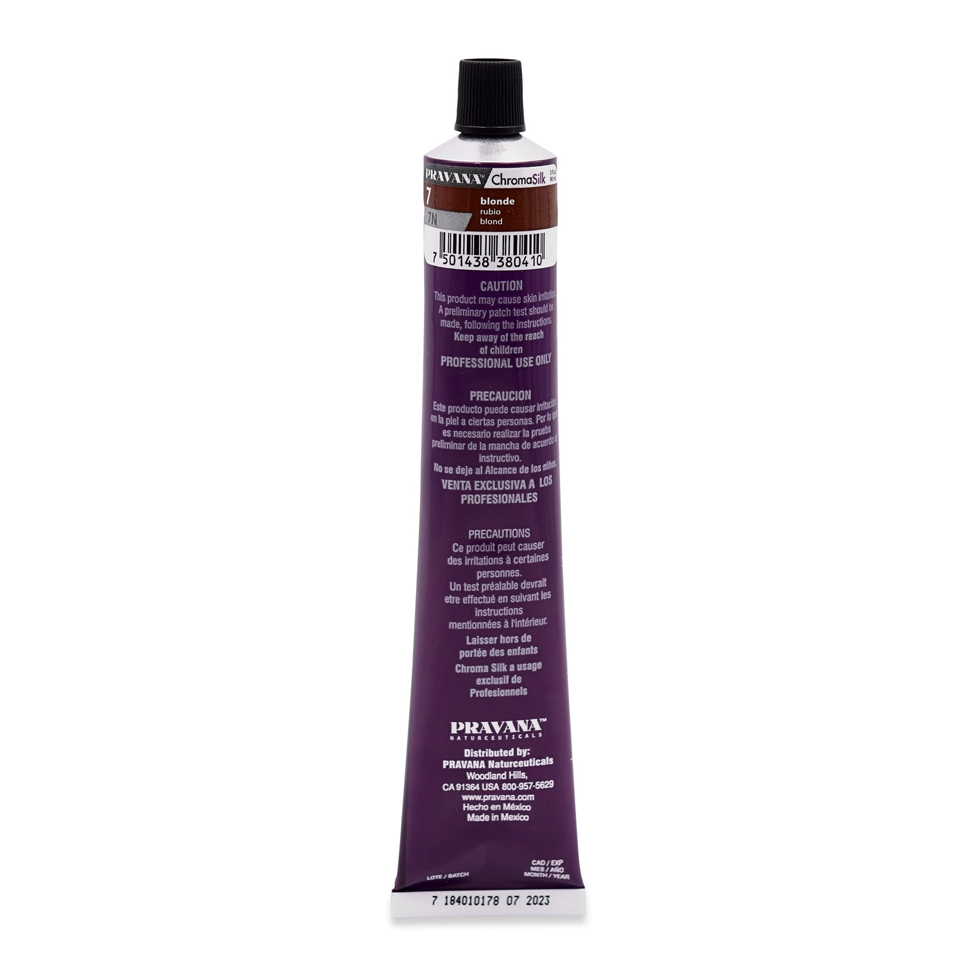 Pravana, ChromaSilk Permanent Creme Hair Color, 3 oz, 7 - 7n