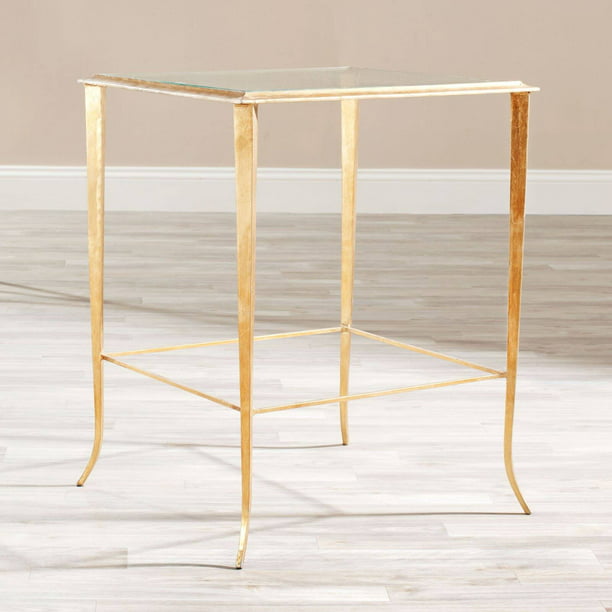 Safavieh Tory Accent Table Clear Glass, Safavieh End Table Gold