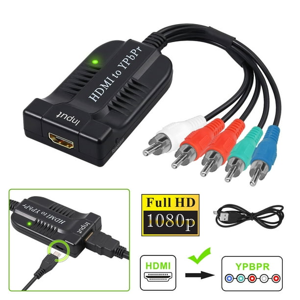 HDMI to RCA Cable, EEEkit HDMI Female to 5RCA Plug Video Audio AV