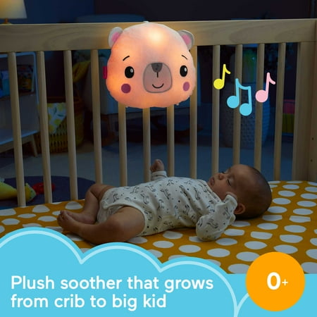 Fisher-Price Lights & Lullabies Polar Bear Soother Crib-Attach Baby Sound Machine with Music, Infant